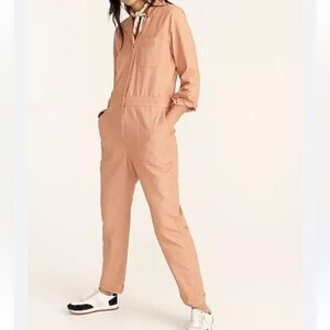 J Crew Women’s Foundry Chino Coveralls Peach Jumpsuit Size 2